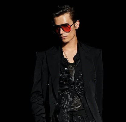 Oversized Square Aviator Sunglasses - Retro Style