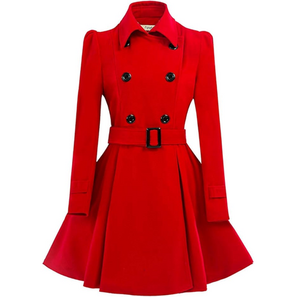 Reversible Wool Peacoat with Belt - Patty
