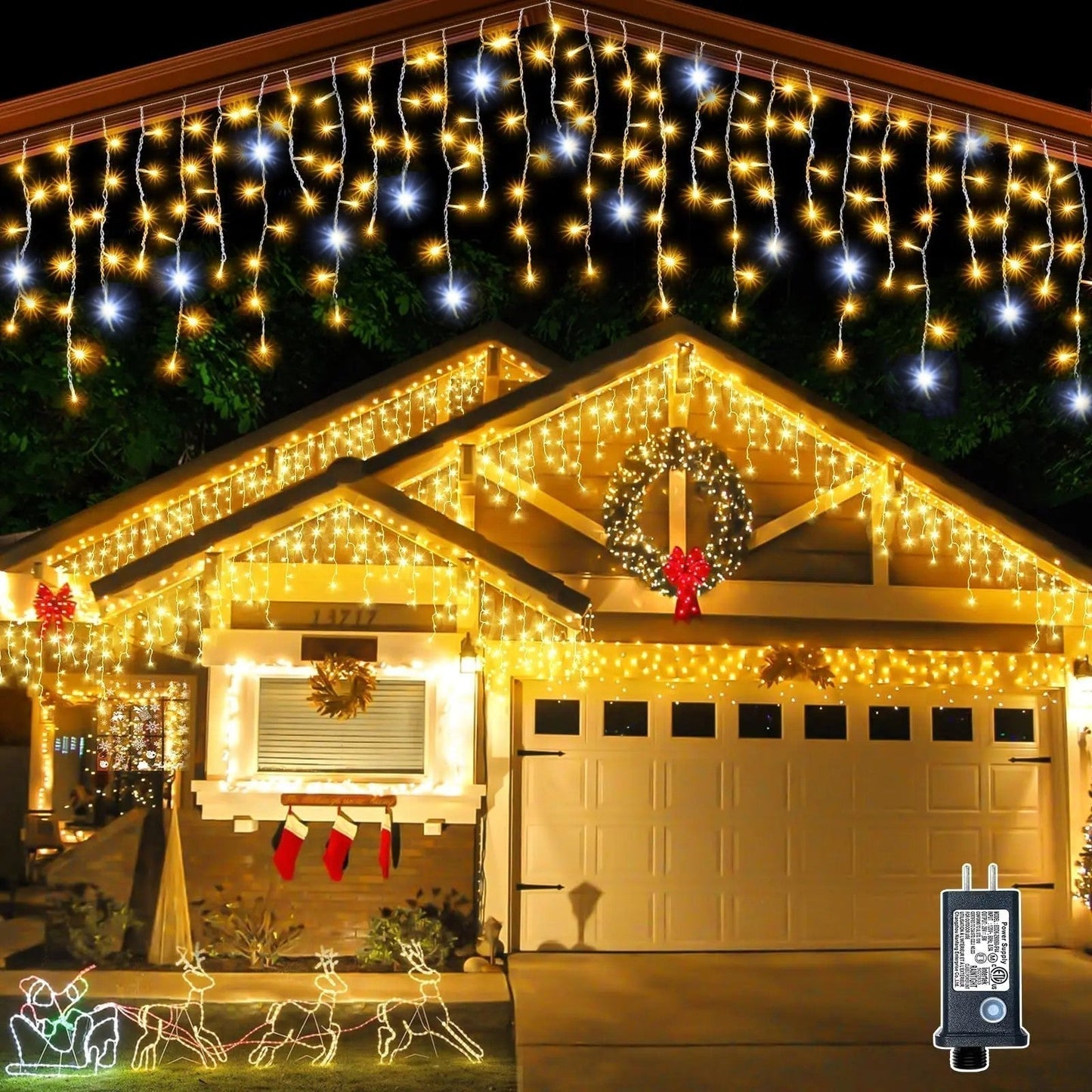Curtain String Lights - Twinkling White Party Decor
