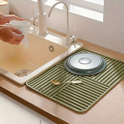 Foldable Silicone Drying Mat with Ridges