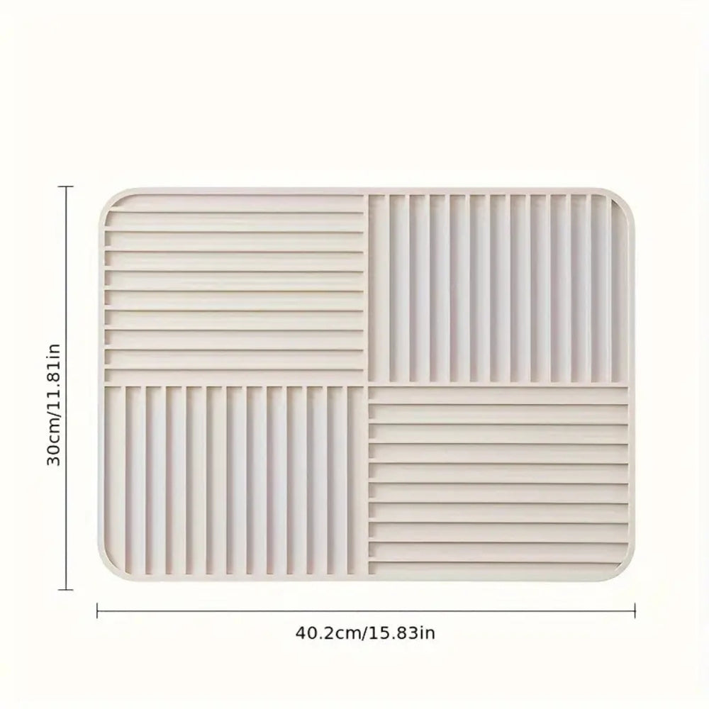 Foldable Silicone Drying Mat with Ridges