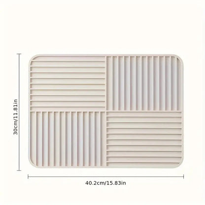 Foldable Silicone Drying Mat with Ridges
