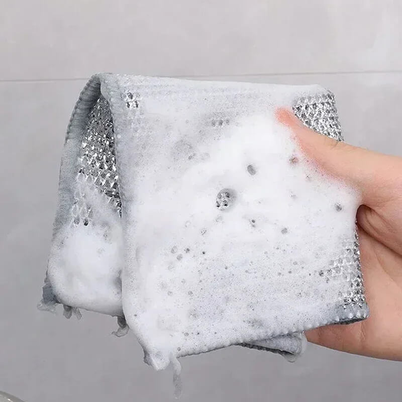 Steel Wire Dish Cloth - Reusable & Powerful Cleaning
