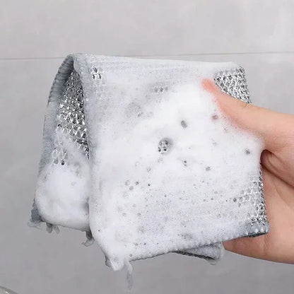 Steel Wire Dish Cloth - Reusable & Powerful Cleaning