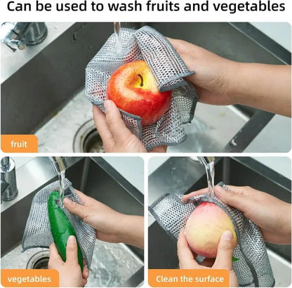 Steel Wire Dish Cloth - Reusable & Powerful Cleaning