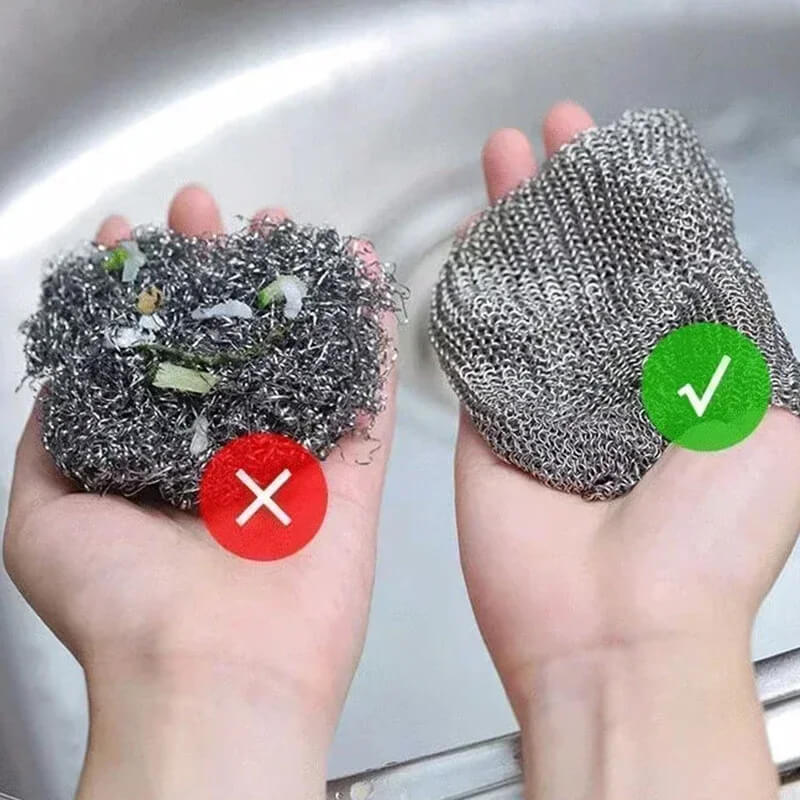 Steel Wire Dish Cloth - Reusable & Powerful Cleaning