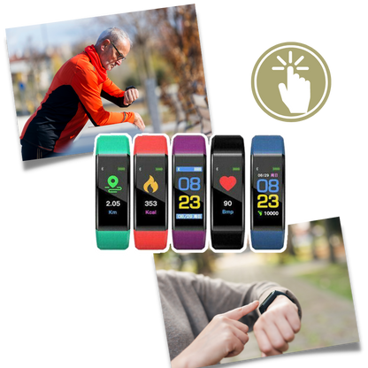 Senior Smartwatch with Health Monitor and Pedometer