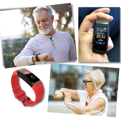 Senior Smartwatch with Health Monitor and Pedometer