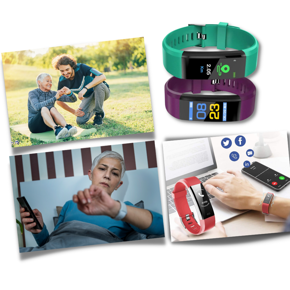 Senior Smartwatch with Health Monitor and Pedometer
