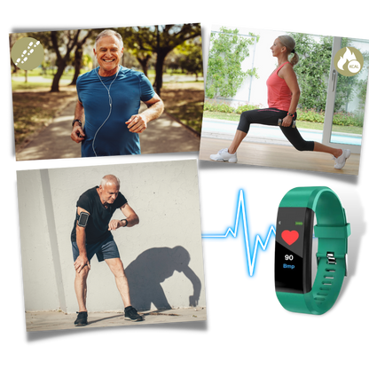 Senior Smartwatch with Health Monitor and Pedometer