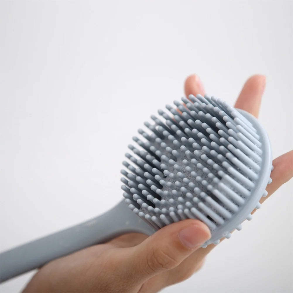 Long Handle Silicone Bath Brush - Clean & Exfoliate