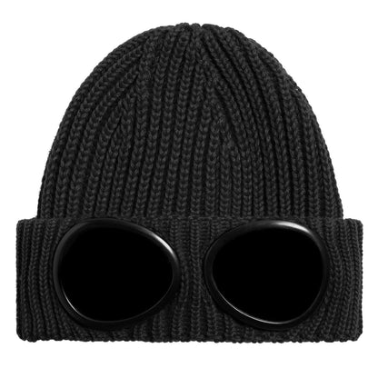 Goggle Ribbed Knit Winter Hat