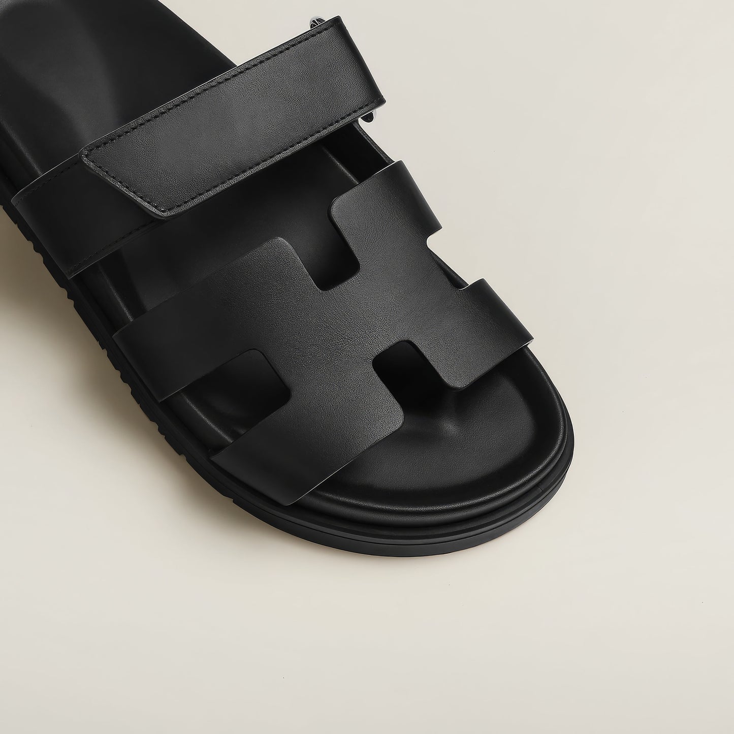 Stylish Leather Cut-Out Comfort Sandals