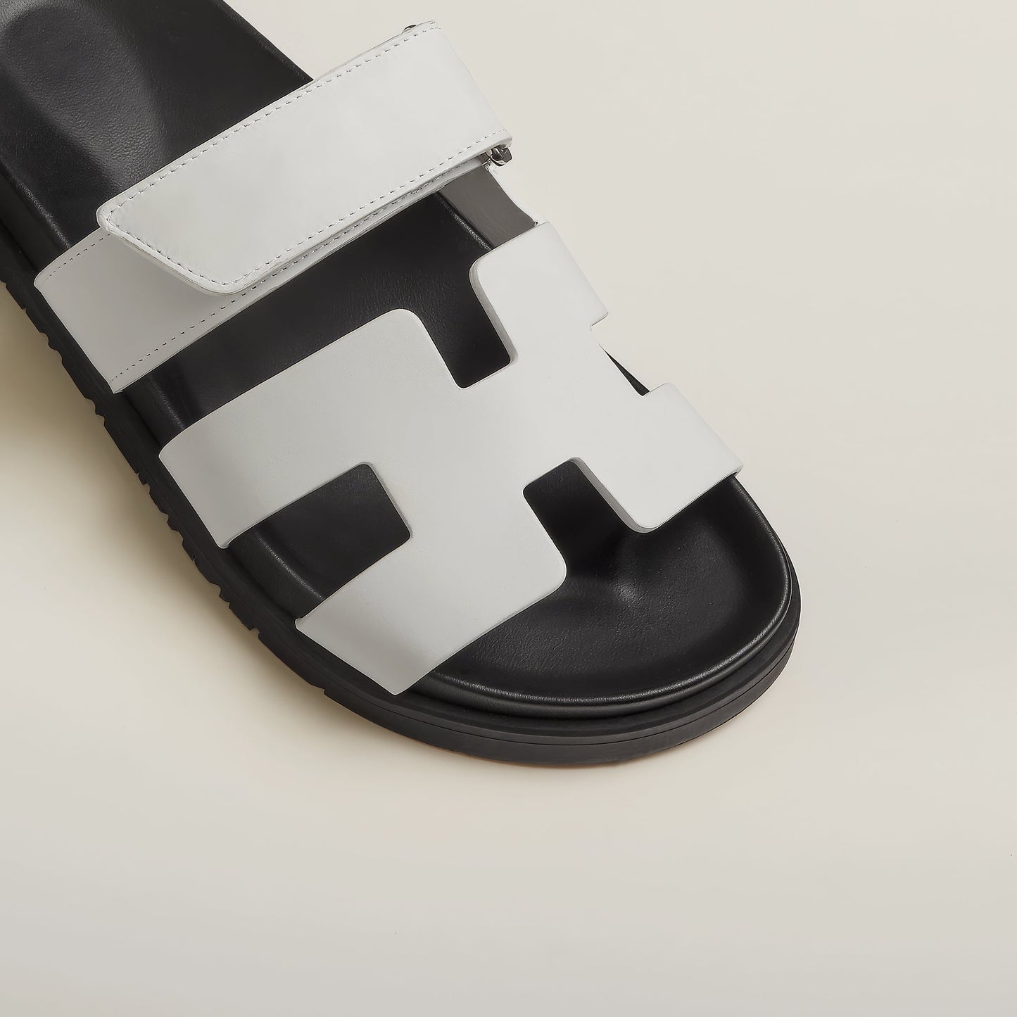 Stylish Leather Cut-Out Comfort Sandals