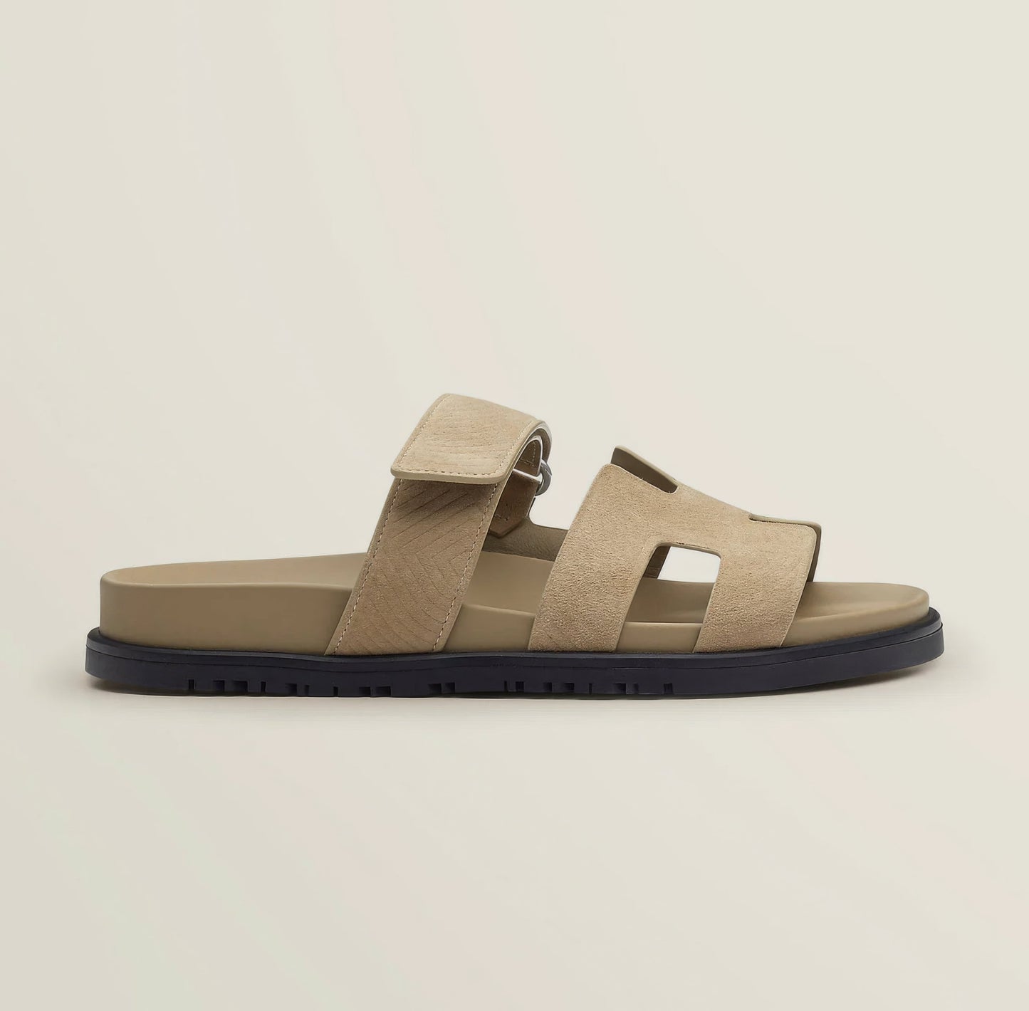 Stylish Leather Cut-Out Comfort Sandals