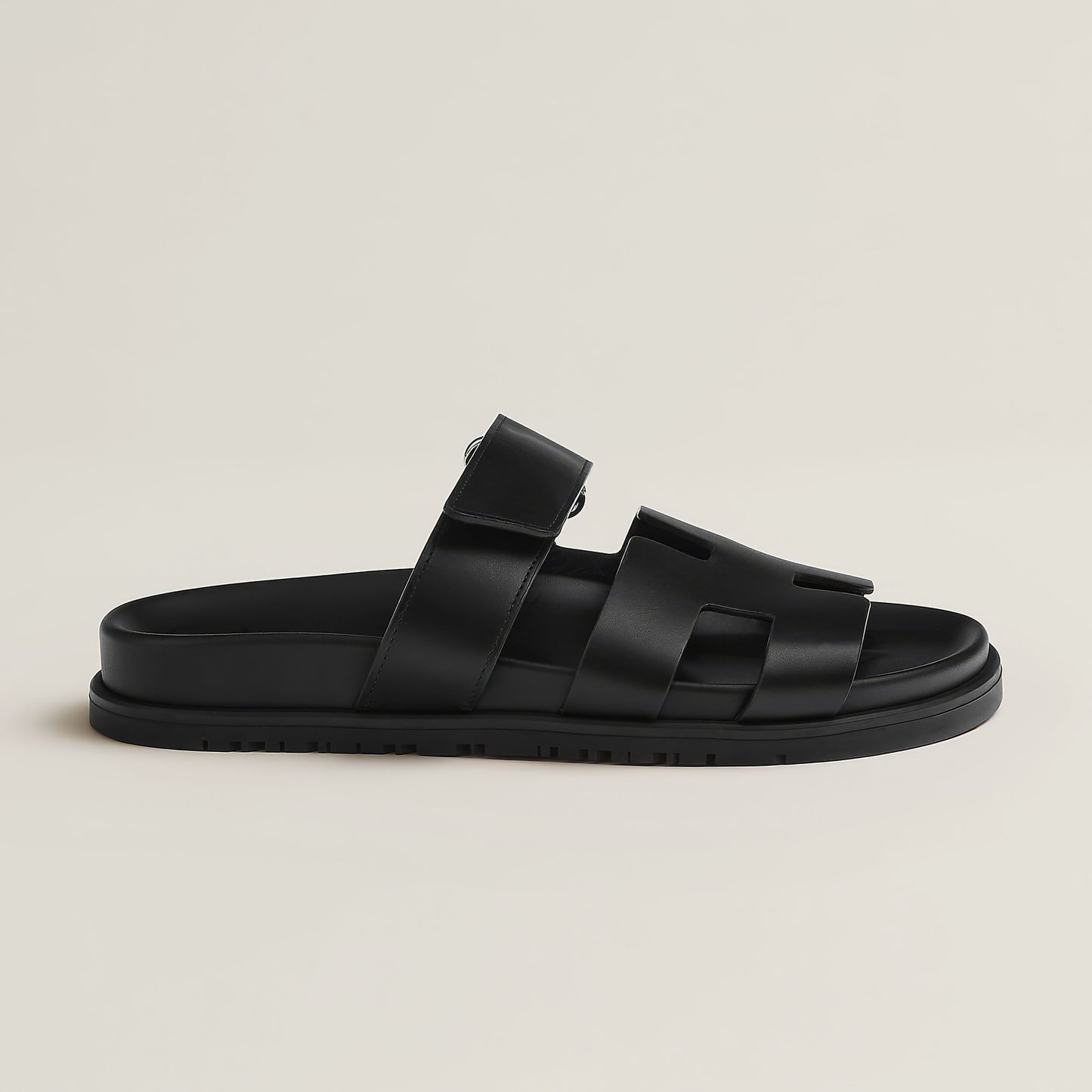 Stylish Leather Cut-Out Comfort Sandals