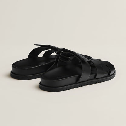 Stylish Leather Cut-Out Comfort Sandals