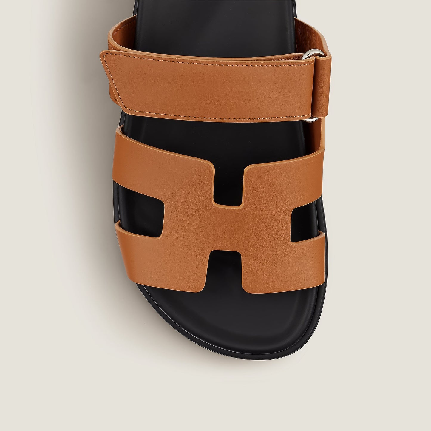 Stylish Leather Cut-Out Comfort Sandals