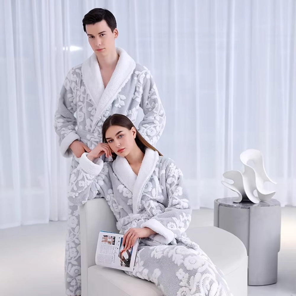 Luxe Jacquard Robe - Cozy & Elegant