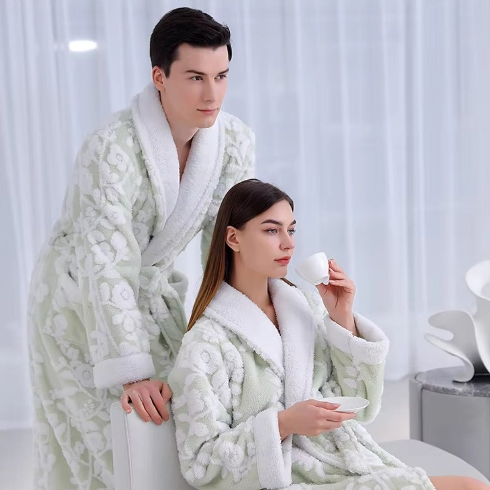 Luxe Jacquard Robe - Cozy & Elegant