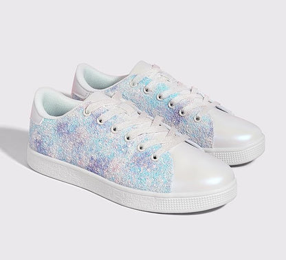 Sparkling Lace-Up Fashion Ladies Sneakers - Xenia