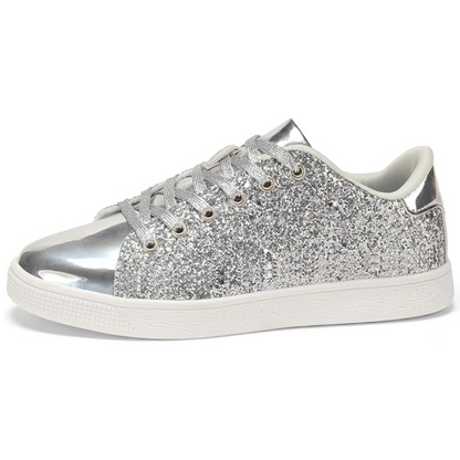 Sparkling Lace-Up Fashion Ladies Sneakers - Xenia