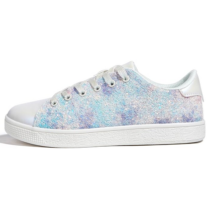 Sparkling Lace-Up Fashion Ladies Sneakers - Xenia