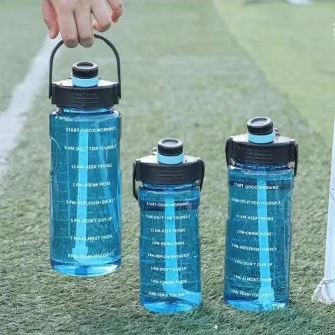 Large water bottle 1.5L 2L 3L with straw