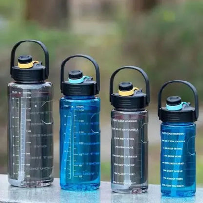 Large water bottle 1.5L 2L 3L with straw