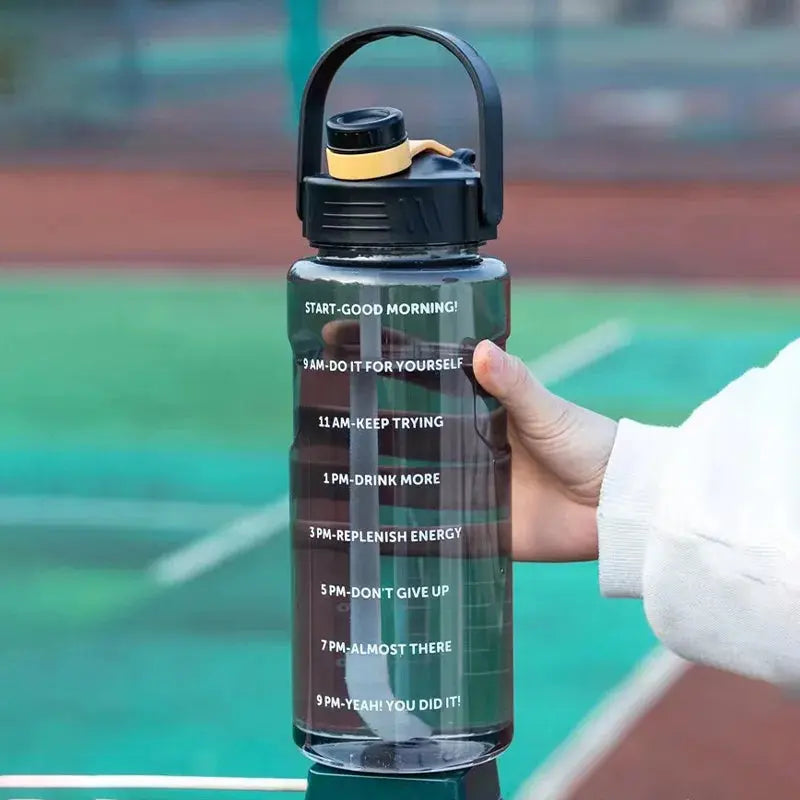 Large water bottle 1.5L 2L 3L with straw