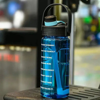 Large water bottle 1.5L 2L 3L with straw