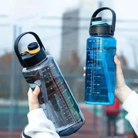Large water bottle 1.5L 2L 3L with straw