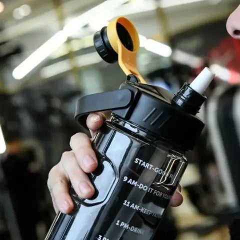 Large water bottle 1.5L 2L 3L with straw