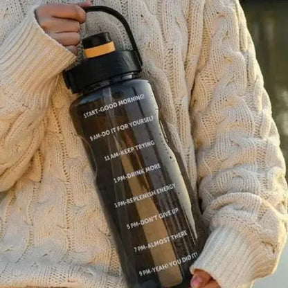 Large water bottle 1.5L 2L 3L with straw