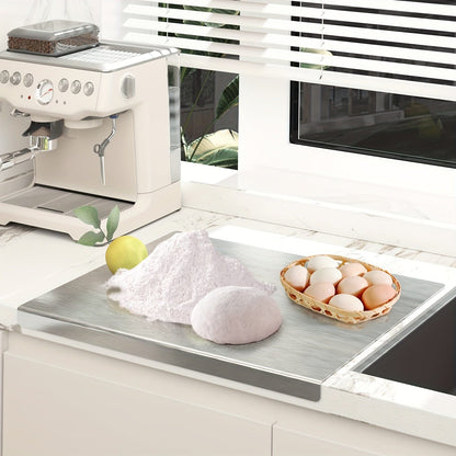 Stainless Steel Cutting Board - Non-Slip with Protective Edge