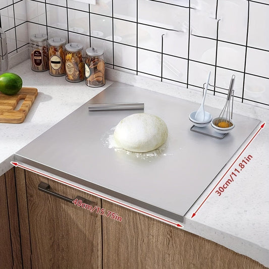Stainless Steel Cutting Board - Non-Slip with Protective Edge