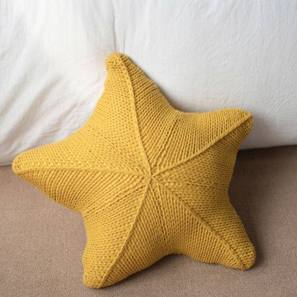 Hand-Knit Starfish Decorative Pillow