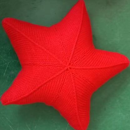 Hand-Knit Starfish Decorative Pillow