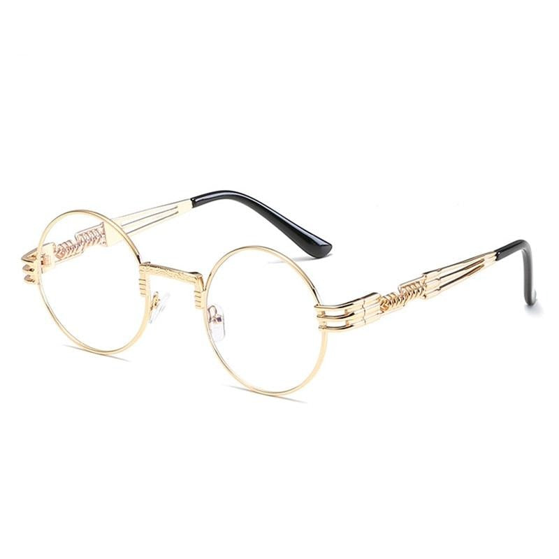 Steampunk Round Metal Sunglasses
