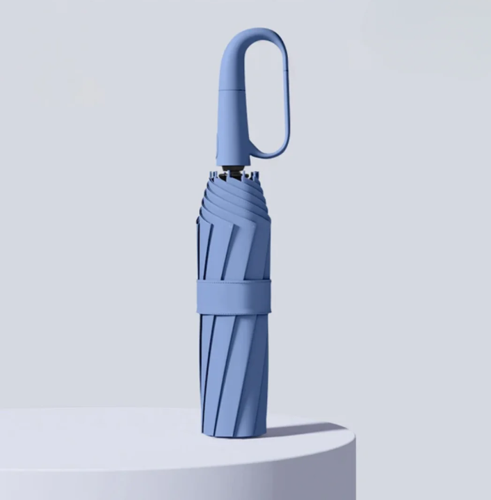 Wind-Resistant Umbrella with Reflective Band