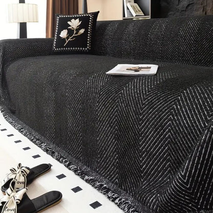 Striped Herringbone Sofa Protector