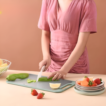 Versatile Double-Sided Stainless Steel Kitchen Board