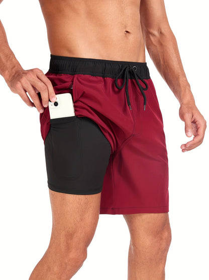 Swim Shorts | Quick-Drying Stretch Shorts for Men with Phone Pocket