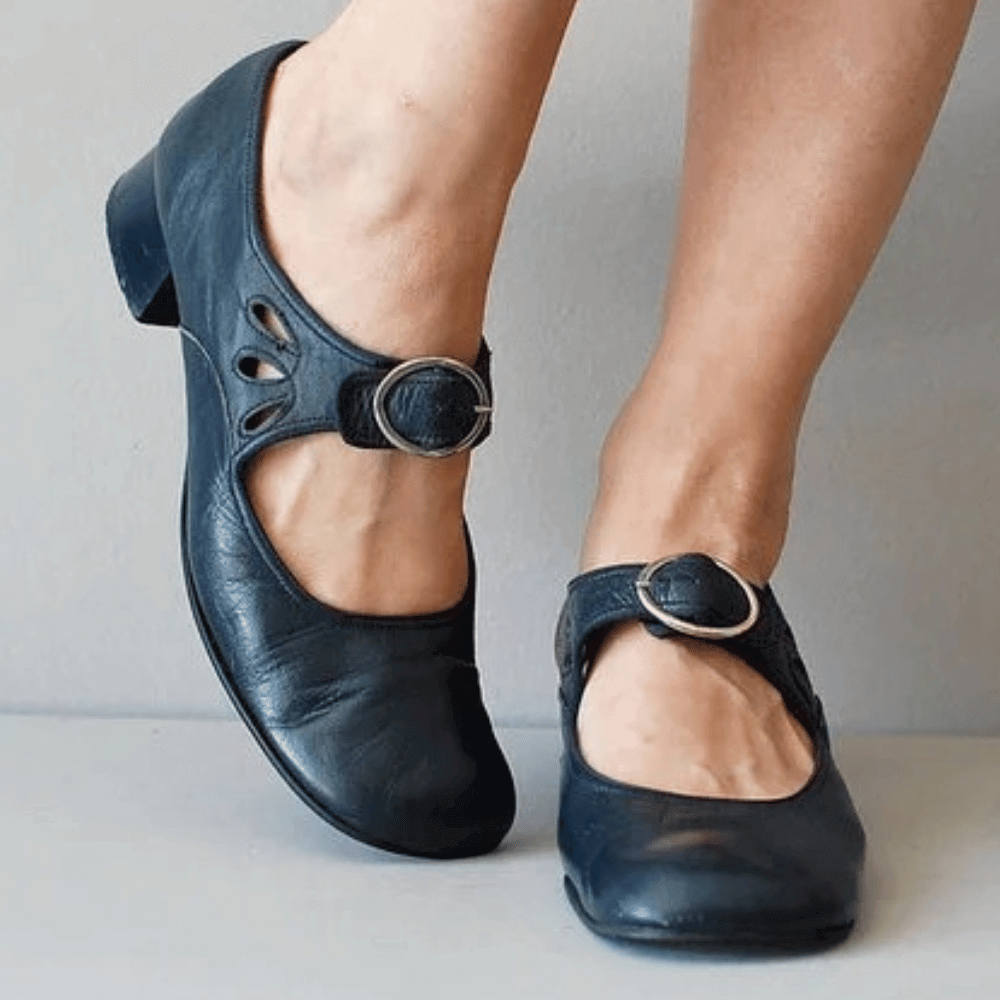Niki | Classic Buckle Strap Comfort Flats