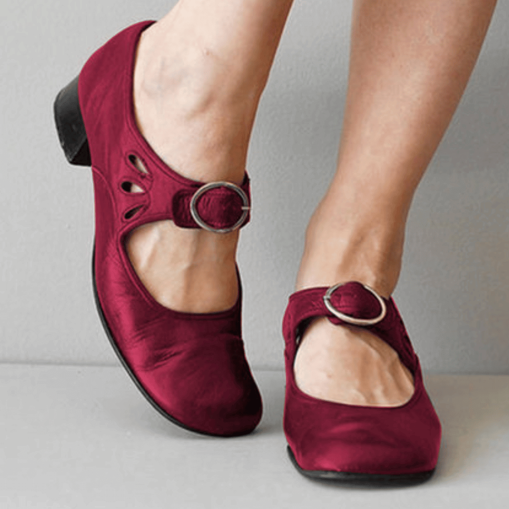 Niki | Classic Buckle Strap Comfort Flats