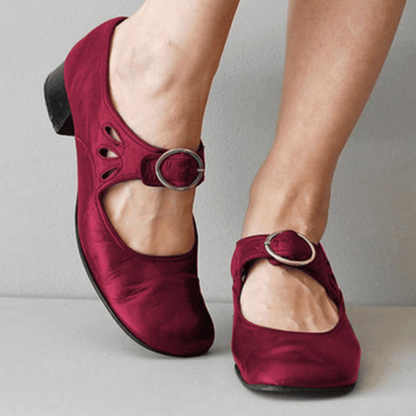 Niki | Classic Buckle Strap Comfort Flats