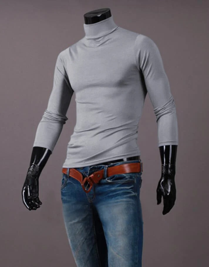 Men's High Neck Long Sleeve Thermal Top