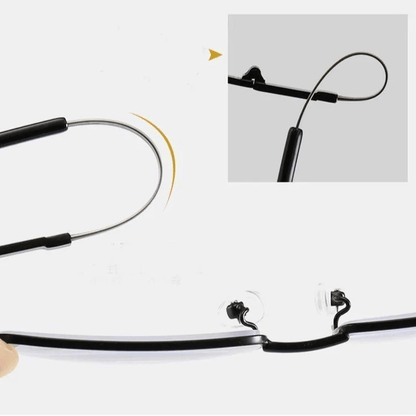 Titanium Progressive Distance and Near Range Dual-Use Reading Glasses