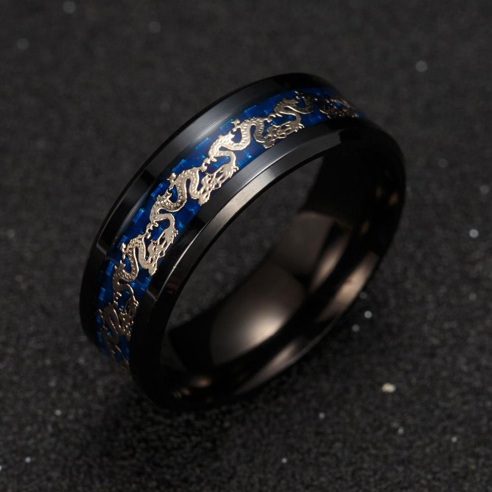 Steel Dragon Band Ring