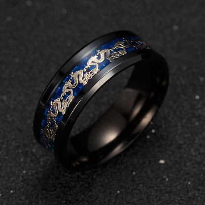 Steel Dragon Band Ring